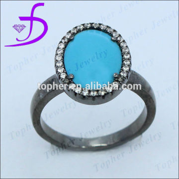 Finger ring turquoise ring 925 silver jewelry