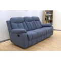 Sofa tissu 3 places avec fauteuils inclinables