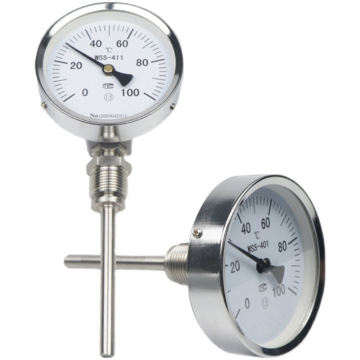 Radial/axial bimetal thermometer surface diameter 100