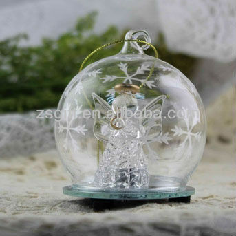 kingly clear glass ball christmas led light handicrafts