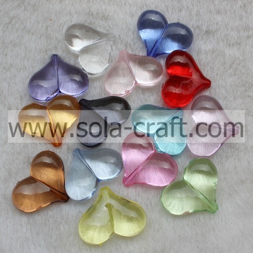 13 * 24 * 30MM Couleurs Transparentes Bracelet Coeur Perles En Gros