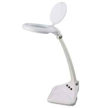 Dimmable LED Illuminated Magnifying Floor Lamp for Beauty and Dental Use