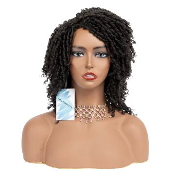 LinniBeauty Cheap Synthetic Hair Wigs for Black Women African Short Dreadlocks Wig Faux Locs Crochet Hair Braided Wigs