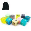 Bescon 10pcs Set of Multi Polyhedral dice, 10 Count Assorted Random Multi Effected&Colored Pack of Dice in Drawstring Pouch