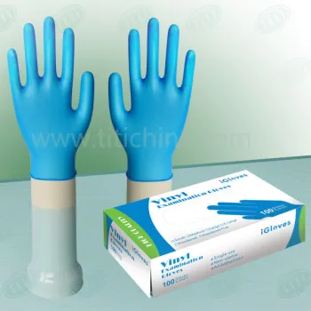 Clear And Yellow, Powder, Safety, Vinyl Examination Gloves For Industrial And Food Check