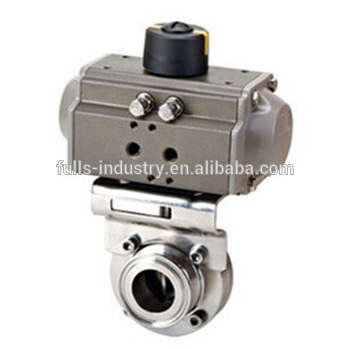 Sanitary Stainless Steel Pneumatic Quick Installing Butterfly Valve