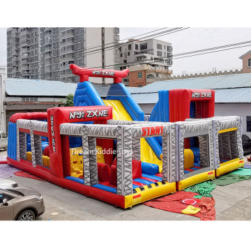 Giant Inflatable Ninja Warrior Obstacle Course Jumping Castle