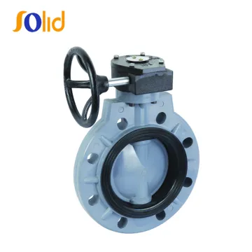 DIN/ANSI/JIS Plastic CPVC Wafer Butterfly Valves