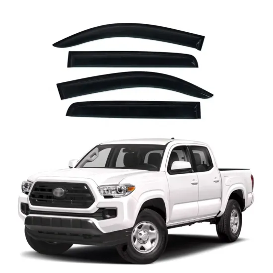 2016-2018 Tacoma Double Cab Black Rain Deflector Door Visor for Toyota Tacoma Accessories 4x4 (2022-2024)