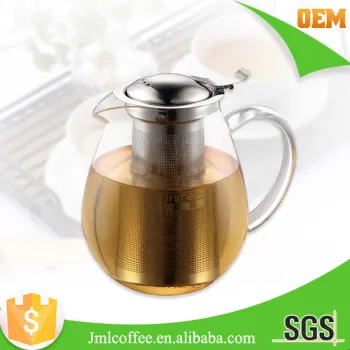 Borosilicate glass tea pot glass tea brewert , Tea brewer ,Stainless steel tea maker