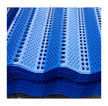 Blue Double Peaks Wind Break Net / Dust Control Perforated Sheet for Building Materials