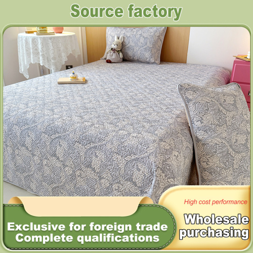 Capa de cama luxuosa de algodão lavado com toque suave