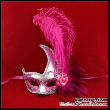 B005-HPS Wholesale Unique Hot Pink And Silver Painting Face Mask