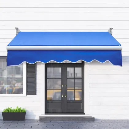 GULI rain prevention wall fix aluminum awning outdoor shade retractable awning rain shade for business building