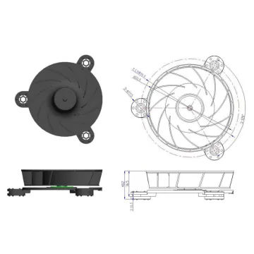 125x125x38mm Plastic Refrigerator Fan