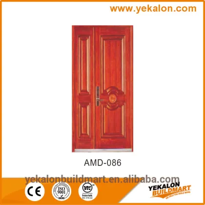 Yekalon AMD-085 wood finish Armored door pannel series security mother and son steel door