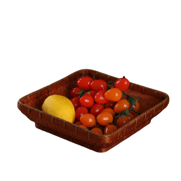 Eco-Chic Retro Handmade Bamboo Basket for Home Decoration