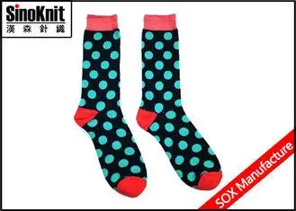Colorful Circle Pattern Knitted Happy Sock Men Funky Socks