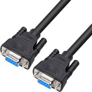 DB9 Cable: RS232 Female to Female, Male to Female, Male to Male - 9 Pin Serial Cable for Computer Monitor
