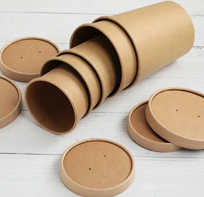 Round soup food kraft paper boxes