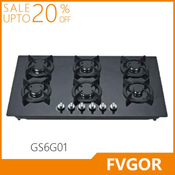 GS6G01 Fvgor built in gas hob with 6 sabaf burner European gas cooktop