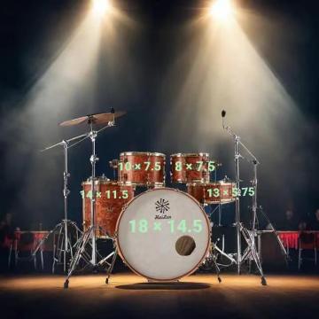 Hailun Custom Bubinga Burl Ball Pear+Birch Drum Kit Without Logo
