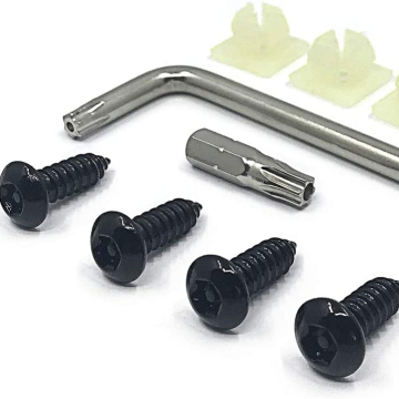 Rustproof Anti-Theft License Plate Screws Kit