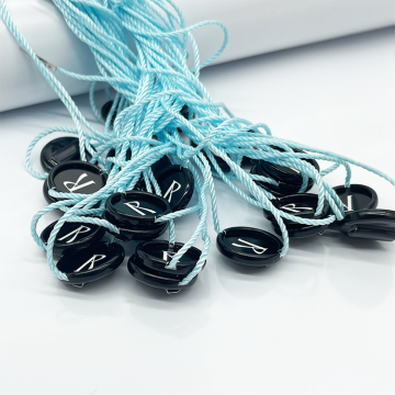 Luxury Custom Polyester Hang Tag Ropes with Embossed Logo