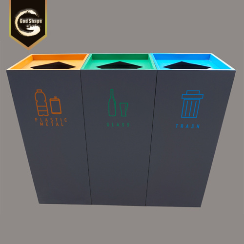 Green Dustbin And Blue Dustbin Trash Can