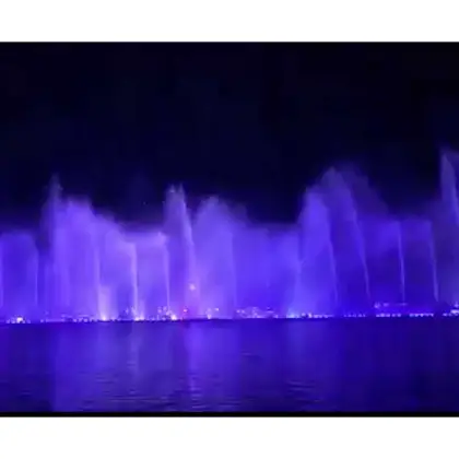 Sparkling water musical fountain