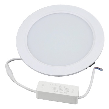Aluminum PMMA 12W Ultra Thin Round LED Ceiling Panel Light