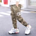 EACHIN Baby Boys Pants Spring Children Sport Camouflage Cargo Pants Elastic Waist Teens Boys Trousers Children Streetwear Pants