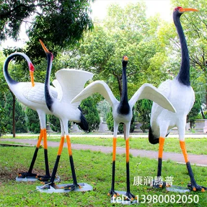 Outdoor Red-crowned Crane Landscape Lights