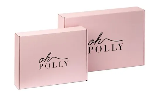 Pink Magnet Foldable Flat Garment Gift Paper Box