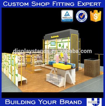 2017 Fashion Customized Children Clothes Shop Design For Shop Display