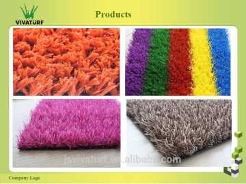 Vivaturf wholesale custom special white/yellow/brown/blue artificial grass