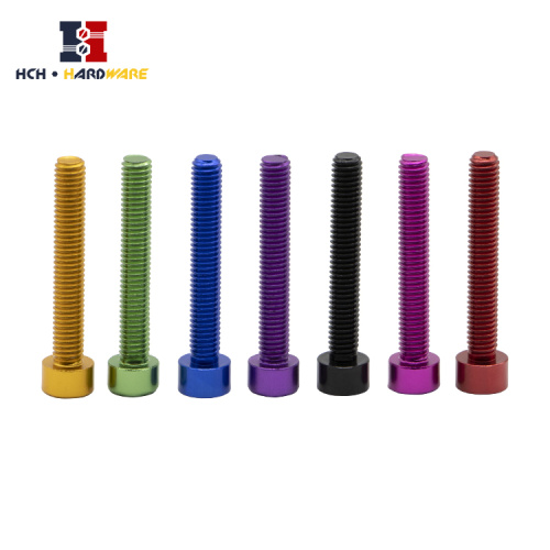 Hexagon socket color oxidized cylindrical screws aluminum