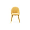 Easy Assembled Durable Molded Plastic Seat Solid Wood Base Dining Chair