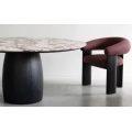 Elegante silla de comedor de terciopelo nórdico para restaurante moderno