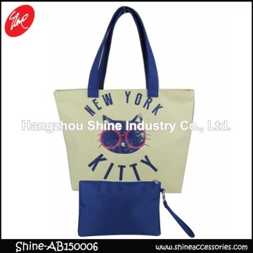 Cat printing bag/canvas tote bag/large shopping bag
