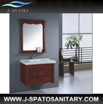New Popular Solid Wood PVC MDF Ceramic Basin Bathroom Cabinets, Bathroom Furniture (Js-2003)