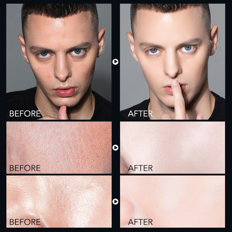 MAN CODES 12pcs Men Nicotinamide Whitening Skin Care Set Cleanser & Facial Mask & Cream Whitening Moisturizing Anti-aging