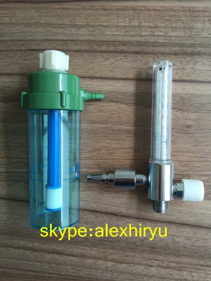 Oxygen Flowmeters Together with Regulator and Humidifier