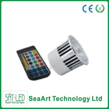GU5.3 MR16  5W RGB LED Spotlight with Remote-controller
