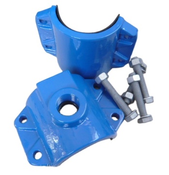 Ductile Iron Saddle Clamp for PVC Pipe with Outlet