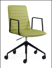 Modern Striped Leatherette Office Conference Chair