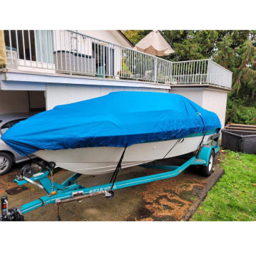 Heavy-Duty Outdoor Oxford Boat Cover - Trailerable, Breathable, Waterproof