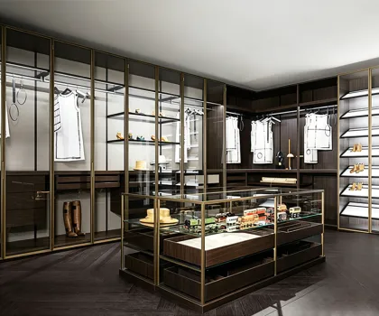 Minimalist wardrobe glass door frames