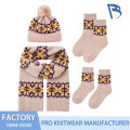Set de tricot cu pompon Fair Isle Vintage
