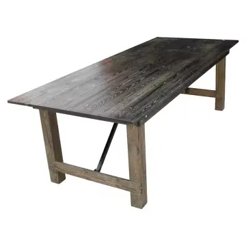Solid Wood Rental Rectangular Wedding Event Folding Table